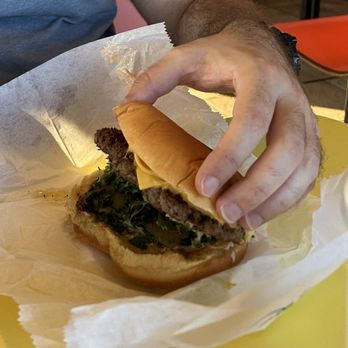 John's Drive-In - Unmelted American cheese on the Big John Burger with Cheese. - Ice Cream & Frozen Yogurt Near Me - Montauk, New York John's Drive-In - Unmelted American cheese on the Big John Burger with Cheese. - Ice Cream & Frozen Yogurt Near Me - Montauk, New York