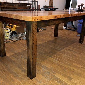 Tonsilvania - View of legs on reclaimed fir dining table - Furniture Stores Near Me - Portland, Oregon Tonsilvania - View of legs on reclaimed fir dining table - Furniture Stores Near Me - Portland, Oregon