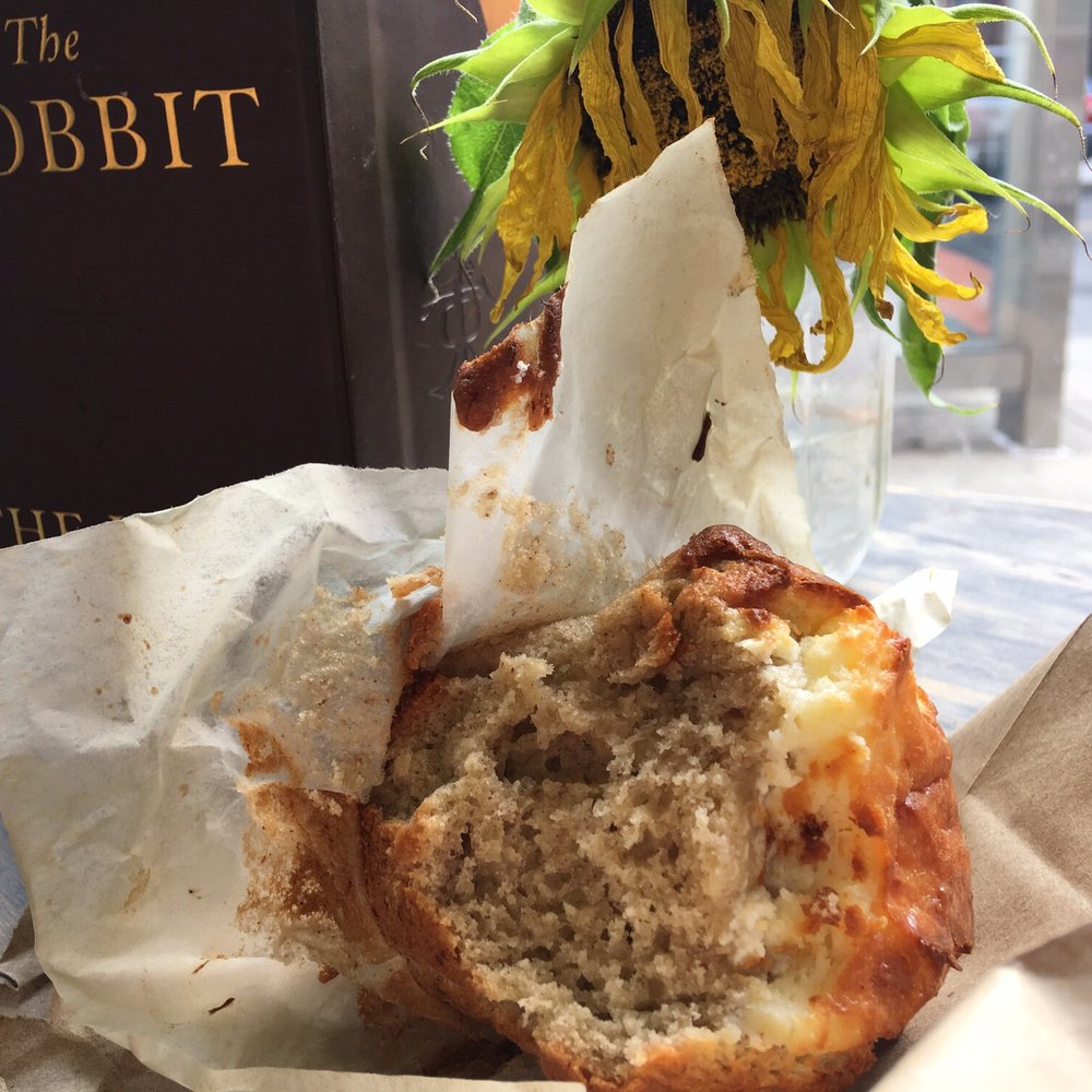 Chez Alex - What reading do you recommend with the banana cream cheese muffin? - Bakeries Near Me - Brooklyn, New York