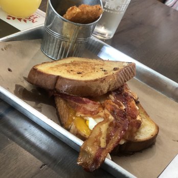 North High Brewing - Loco Huevo sandwich- comes with sweet potato tots or hash brown - Brewpubs Near Me - Dublin, Ohio North High Brewing - Loco Huevo sandwich- comes with sweet potato tots or hash brown - Brewpubs Near Me - Dublin, Ohio