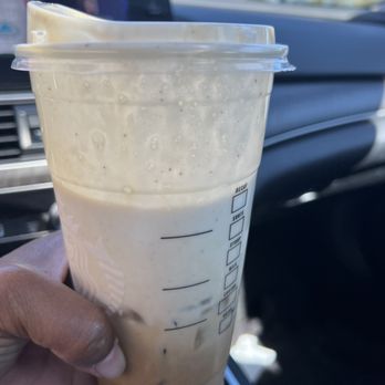 Starbucks - "Supposed" to be a Grande Brown Sugar Oatmilk Shaken Expresso W/ light ice in a Venti cup (for room) W/Salted Caramel Cold Foam on top.. - Coffee & Tea Near Me - Brentwood, California Starbucks - "Supposed" to be a Grande Brown Sugar Oatmilk Shaken Expresso W/ light ice in a Venti cup (for room) W/Salted Caramel Cold Foam on top.. - Coffee & Tea Near Me - Brentwood, California