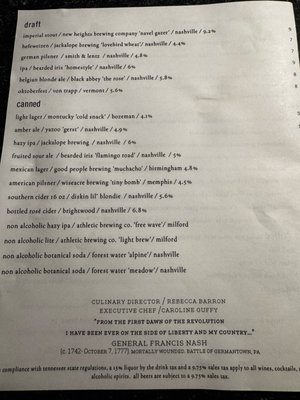 Menu photo 5 5th & Taylor Nashville, TN