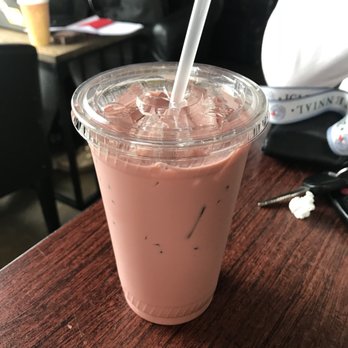 Cafe Rumi - Iced Pink Chai Latte! (Get thisss!) - Mediterranean Near Me - Castro Valley, California