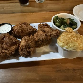 The Craft Bar - PCB - Southern Style Fried Chicken with Mac and Cheese, Brussel Sprouts with apples and pecans!! - Gastropubs Near Me - Panama City Beach, Florida The Craft Bar - PCB - Southern Style Fried Chicken with Mac and Cheese, Brussel Sprouts with apples and pecans!! - Gastropubs Near Me - Panama City Beach, Florida