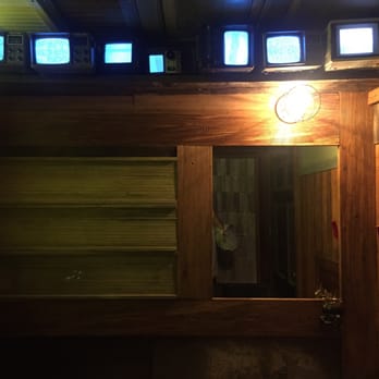 Bricolage - Restroom with portable tvs on white noise - with sound. Cool - Vietnamese Near Me - Brooklyn, New York