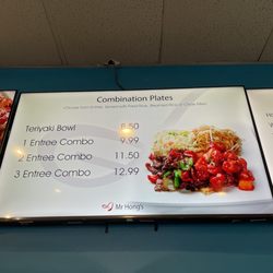 Mr Hong's Chinese Fast Food - Combo menu prices as of 03/30/24