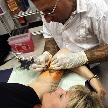 Black Anchor Tattoo - "Krooked" Ken Motter, hard at work. - Tattoo Near Me - Denton, Maryland