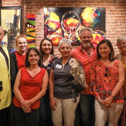 North Bay Gallery - FrogMan Tim Cotterill with special guest Tyto from the Lindsay Wildlife Experience and staff from the North Bay Gallery