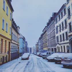 McDreams - View right outside the hotel, on what I think was 2017's first snow :)