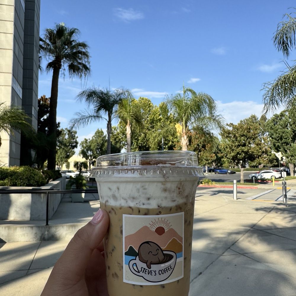 Steve's Coffee - Iced Spanish Latte with cold foam - Coffee & Tea Near Me - Rancho Cucamonga, California Steve's Coffee - Iced Spanish Latte with cold foam - Coffee & Tea Near Me - Rancho Cucamonga, California