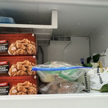 Hoarding Groceries - Freezer: Greens on right Bread pastry middle and Banquet stocked up. Things looking bare. 05/15/26 - Grocery Near Me - Gaffney, South Carolina Hoarding Groceries - Freezer: Greens on right Bread pastry middle and Banquet stocked up. Things looking bare. 05/15/26 - Grocery Near Me - Gaffney, South Carolina