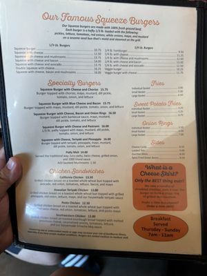 Menu photo 5 Squeeze Burger- Galt Galt, CA