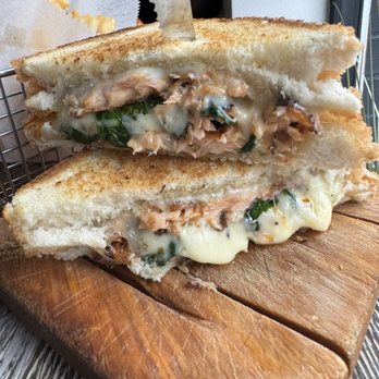 Pretty Girls Cook - Sinful Salmon Grilled Cheese - American Near Me - Philadelphia, Pennsylvania Pretty Girls Cook - Sinful Salmon Grilled Cheese - American Near Me - Philadelphia, Pennsylvania