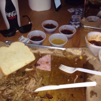 Lucille's BBQ - Killed it!!! 3 meats 2 sides x2 /2 = 2 full happy bellies! - American Near Me - Fort Wayne, Indiana