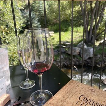 Creekside Cellars - Riverside seating - Wineries Near Me - Evergreen, Colorado