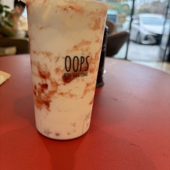 Oops Boba Tea & Coffee - Dirty strawberry milk - Bubble Tea Near Me - Arcadia, California Oops Boba Tea & Coffee - Dirty strawberry milk - Bubble Tea Near Me - Arcadia, California