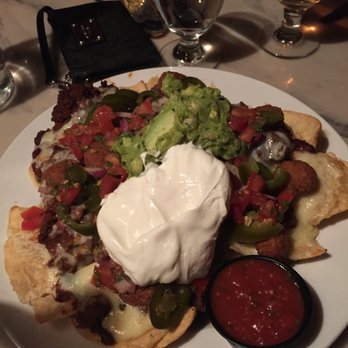 Bacchus Restaurant - Nasty Nachos topped with shrimp & chili - Bars Near Me - New Paltz, New York Bacchus Restaurant - Nasty Nachos topped with shrimp & chili - Bars Near Me - New Paltz, New York