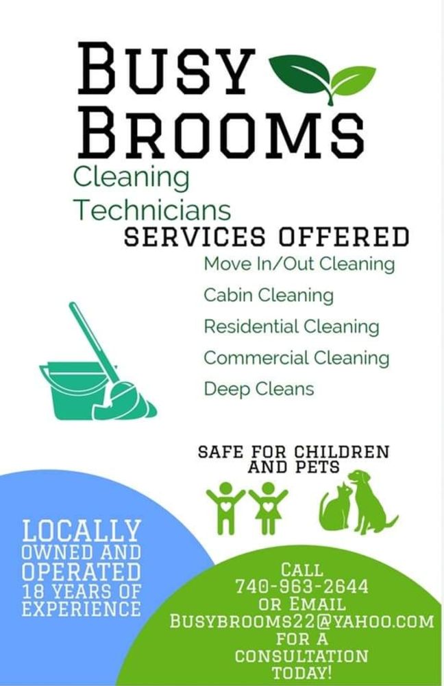 BUSY BROOMS CLEANING TECHNICIANS Logan, Ohio Home Cleaning Phone