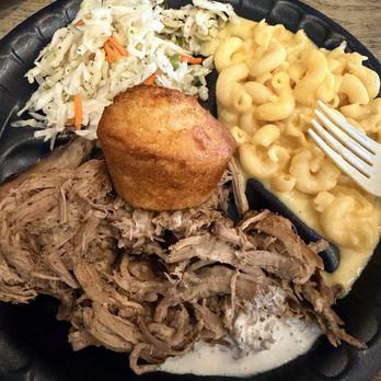Ted's Bar-B-Q - Pork plate with slaw and macaroni and cheese. - Barbeque Near Me - Madison, Alabama Ted's Bar-B-Q - Pork plate with slaw and macaroni and cheese. - Barbeque Near Me - Madison, Alabama