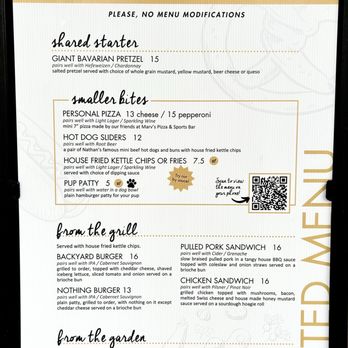 The Backyard - Menu on 3/30/25. - Beer Gardens Near Me - Paso Robles, California The Backyard - Menu on 3/30/25. - Beer Gardens Near Me - Paso Robles, California