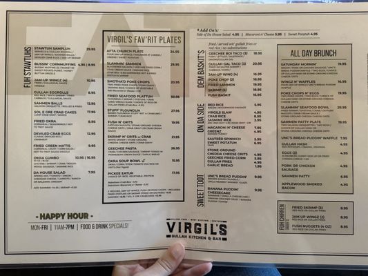 Menu photo 1 Virgil's Gullah Kitchen & Bar Conyers, GA Menu photo 1 Virgil's Gullah Kitchen & Bar Conyers, GA