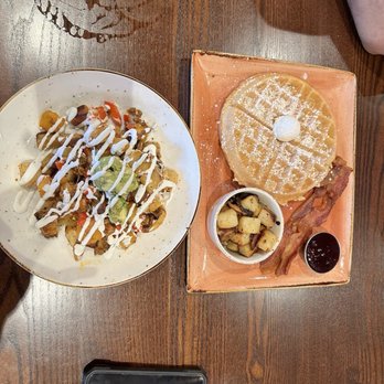 First Watch - Hacienda hash on the left and Trifecta on the right. - Breakfast & Brunch Near Me - Towson, Maryland