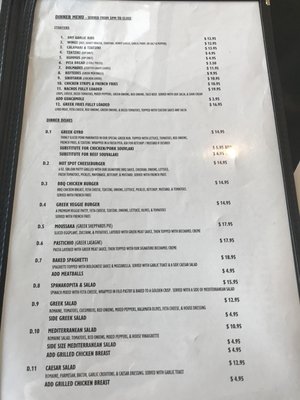 Menu photo 4 Hot Spot on 6 Vernon, BC