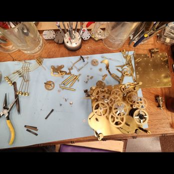 Heirloom Clocks - A "grandfather clock" movement, overhauled and being reassembled. - Clock Repair Near Me - Scottsdale, Arizona Heirloom Clocks - A "grandfather clock" movement, overhauled and being reassembled. - Clock Repair Near Me - Scottsdale, Arizona