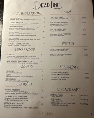 Menu photo 1 Dead Line Seattle, WA