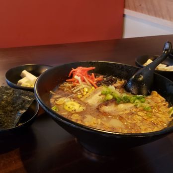 Ramen Boy - "Donkotsu Black "- with seaweed, egg and tofu toppings. - Ramen Near Me - Lancaster, California Ramen Boy - "Donkotsu Black "- with seaweed, egg and tofu toppings. - Ramen Near Me - Lancaster, California