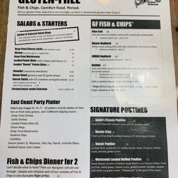 Annie's Seafood Restaurant - Gluten free menu page 1