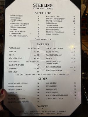 Menu photo 1 Sterling Steak And Lounge Park City, UT