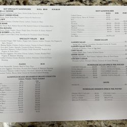 George’s Deli - Menu second side