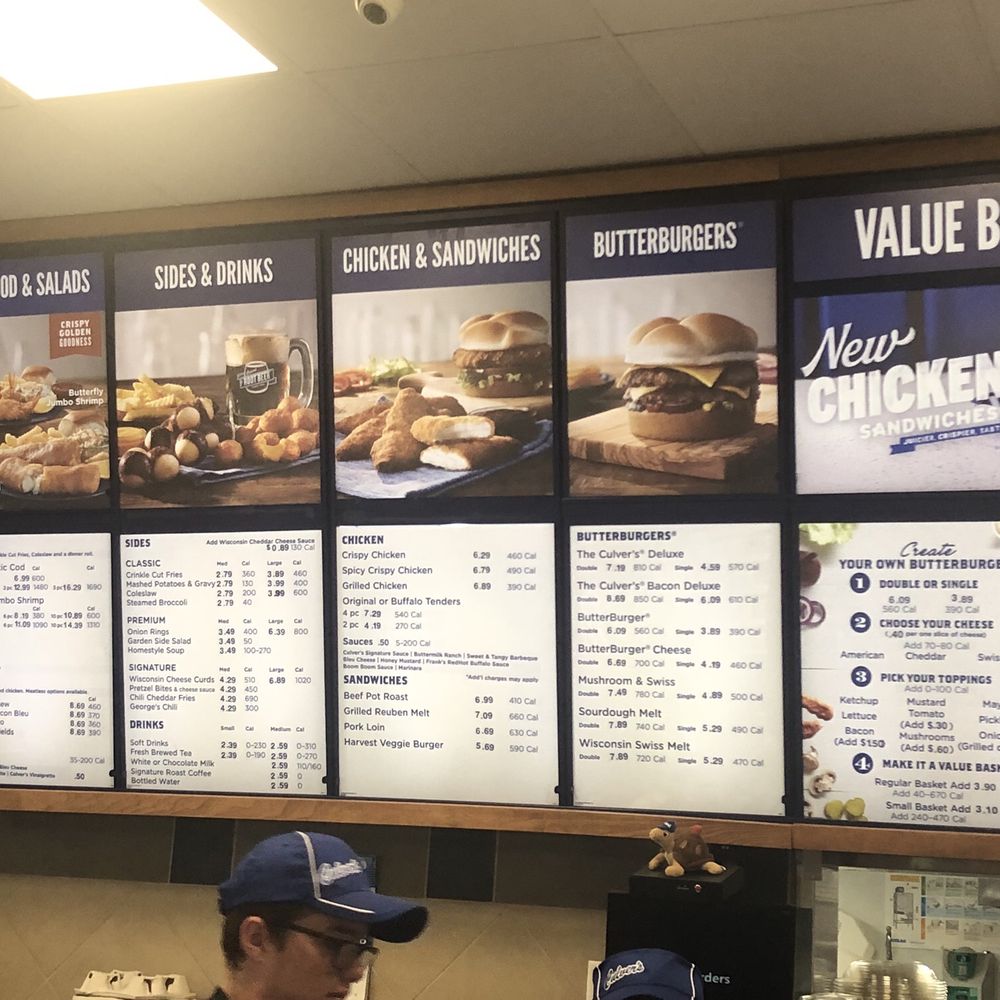 Menu as of July 2025 Menu as of July 2025