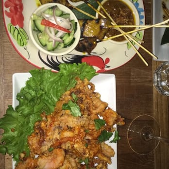 Boda - Crispy Squid and Pork Satay....flavor blast! - Thai Near Me - Portland, Maine