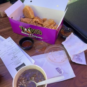 Voodoo Chicken & Daiquiris - This mini cup if gumbo is $8 and this sad chicken tenders is $15. Waste of money - Chicken Shop Near Me - New Orleans, Louisiana Voodoo Chicken & Daiquiris - This mini cup if gumbo is $8 and this sad chicken tenders is $15. Waste of money - Chicken Shop Near Me - New Orleans, Louisiana