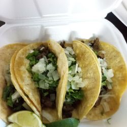 La Vaquerita Mexican Taqueria - 4 Street tacos that are Carne asada