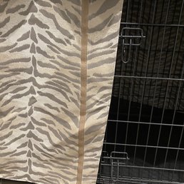 "Finished product"Extremely unsightly in the front, the Velcro showing and the crooked lines.