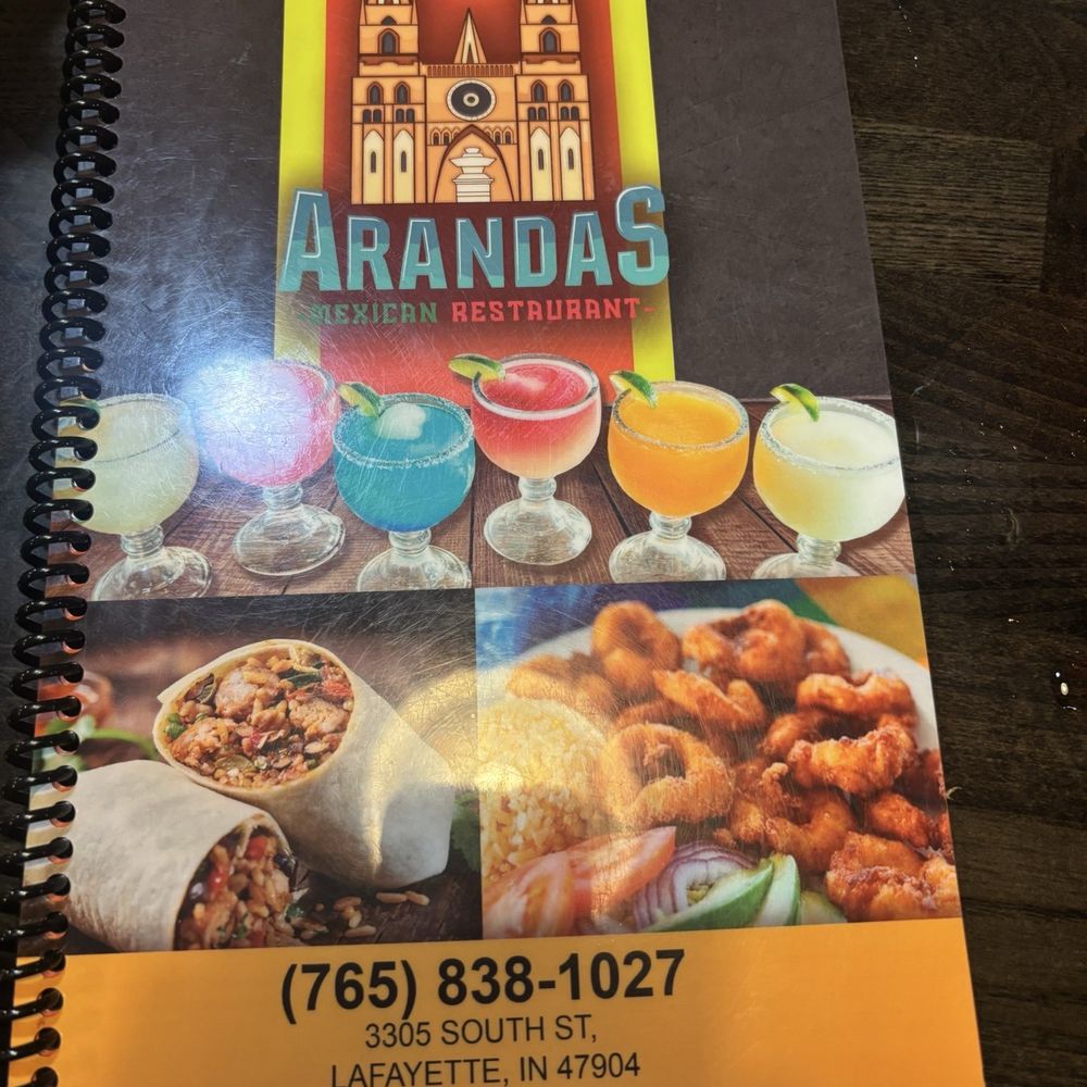Arandas - Menu cover page!! - Beer Bar Near Me - Lafayette, Indiana Arandas - Menu cover page!! - Beer Bar Near Me - Lafayette, Indiana