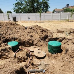 Newly installed risers on my septic system.