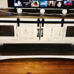 Messenger's Home Furnishings - We're using this as a TV stand with storage