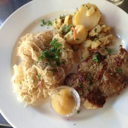 Oma's Kitchen - Pork steak with potato salad & sauerkraut