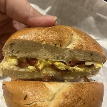 Pavement Coffeehouse - Rosemary and salt bagel with bacon, egg, cheese - Coffee & Tea Near Me - Boston, Massachusetts Pavement Coffeehouse - Rosemary and salt bagel with bacon, egg, cheese - Coffee & Tea Near Me - Boston, Massachusetts