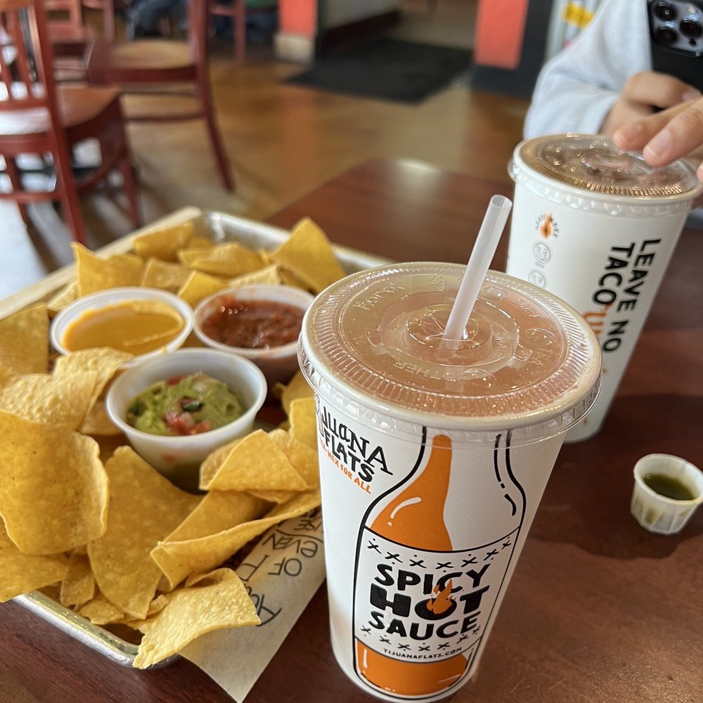 Tijuana Flats - Strawberry lemonade and Tijuana Trio - Tex-Mex Near Me - Orlando, Florida Tijuana Flats - Strawberry lemonade and Tijuana Trio - Tex-Mex Near Me - Orlando, Florida