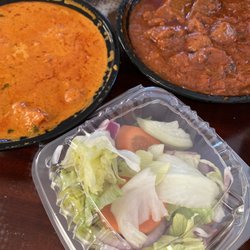 India Cafe - Top Left: Butter Chicken Top Right: Goat Curry