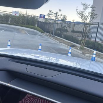 Jet Speed Express - Time stamp and cones blocking entrance - Car Wash Near Me - Fontana, California