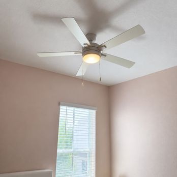 Fady Handyman - Installed a modern ceiling fan with integrated LED light for improved comfort and energy-efficient lighting. - Handyman Near Me Fady Handyman - Installed a modern ceiling fan with integrated LED light for improved comfort and energy-efficient lighting. - Handyman Near Me