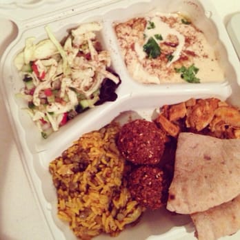 Banzo - F-Bomb platter: chicken, falafel, rice and lentils, salad, hummus, whole wheat pita. - Mediterranean Near Me - Madison, Wisconsin Banzo - F-Bomb platter: chicken, falafel, rice and lentils, salad, hummus, whole wheat pita. - Mediterranean Near Me - Madison, Wisconsin