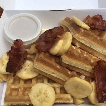 Presko Coffee - Bacon waffle had bananas too DELISH! - Coffee & Tea Near Me - Parañaque, NCR