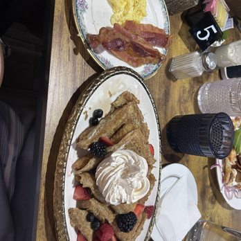 D' Coffee Bouteaque - Berry Berry French Toast with side of one egg scrambled & bacon - Coffee & Tea Near Me - Palm Desert, California D' Coffee Bouteaque - Berry Berry French Toast with side of one egg scrambled & bacon - Coffee & Tea Near Me - Palm Desert, California